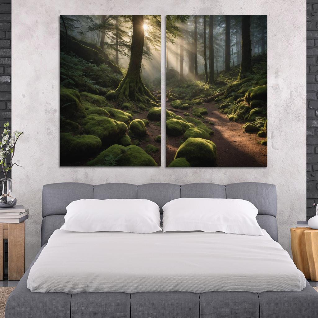 Ethereal Glow Of Misty Forest Trails Art Trends