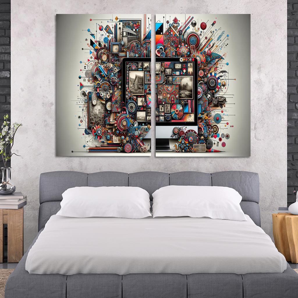 Digital Scrapbooking Preserving Memories Creatively 2 Piece HD Canvas Wall Art-Original Frame