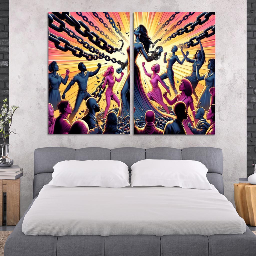 Gender Equality Breaking Barriers Custom Paintings Frame