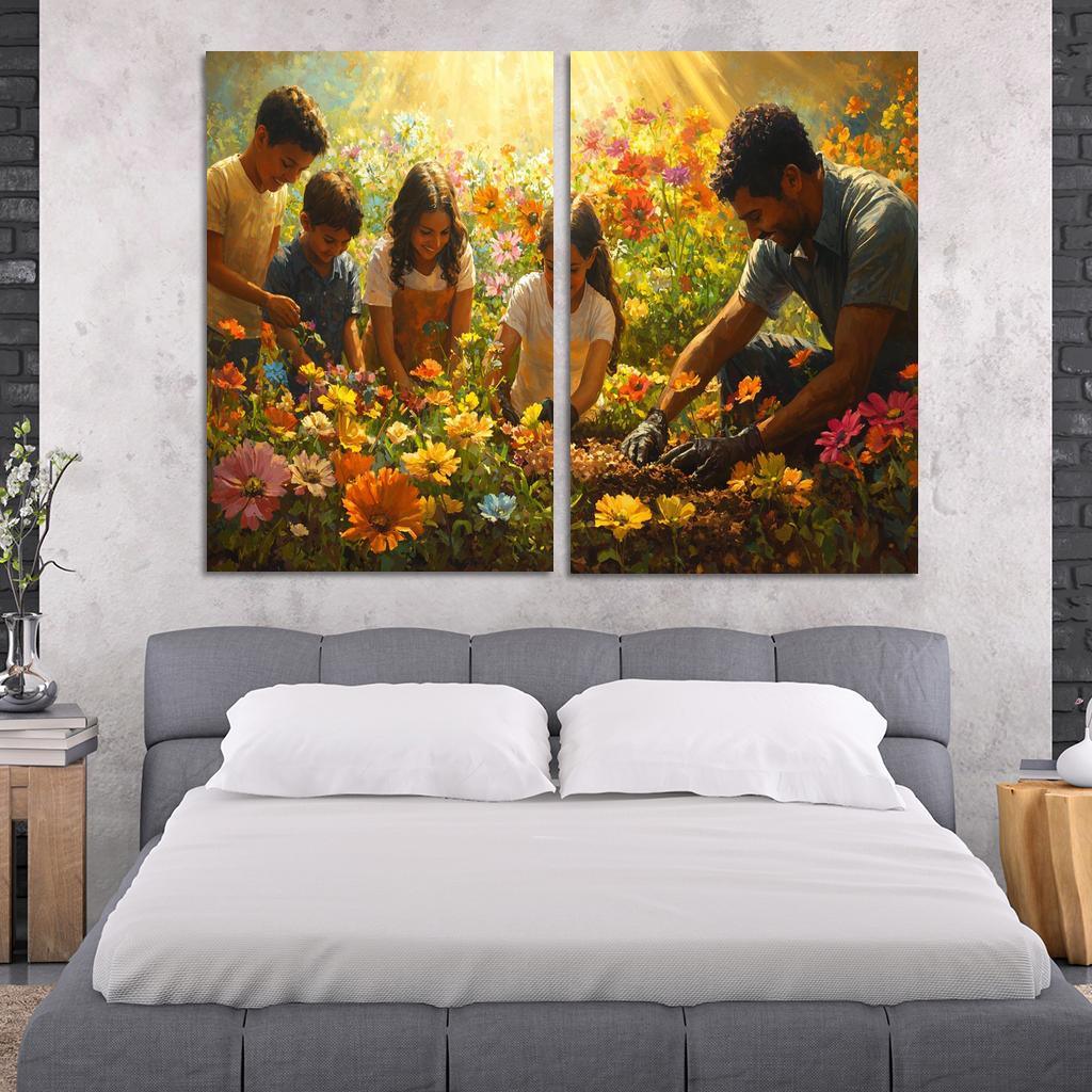 A Mother's Garden Nurtured By Love Modern Paintings Frame
