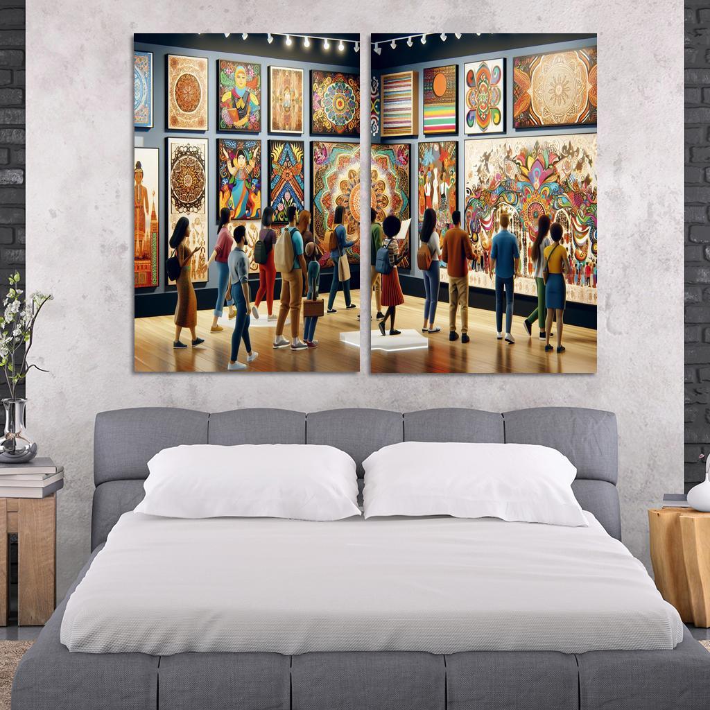 Bridging Cultures Artistic Expressions Of Unity Framed Paintings