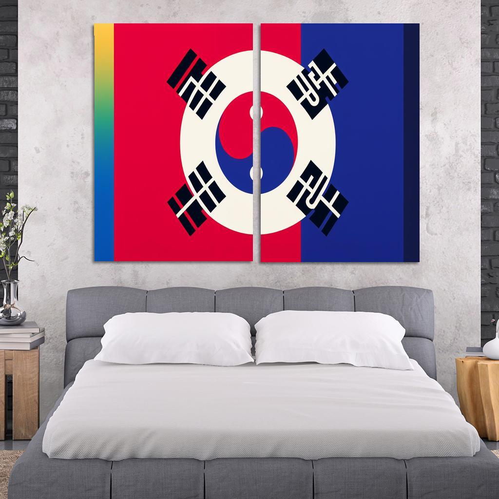 Heritage Of The East The Flag Of The Republic Of Korea Multi-panel Paintings