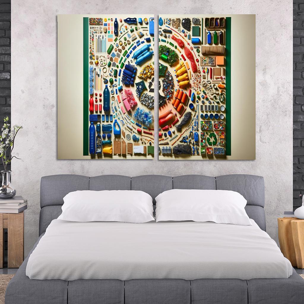 The Cycle Of Waste Advocating For A Circular Economy Multi-panel Paintings