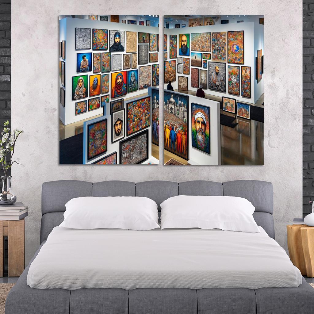 Fragments Of Reality Exploring Identity And Belonging Multi-panel Paintings