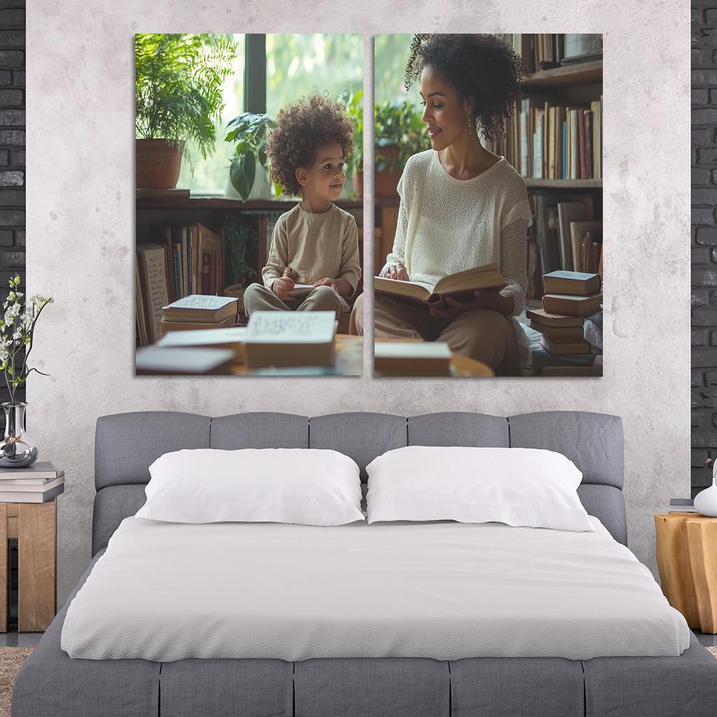 Whispers Of Wisdom A Mothers Teachings Canvas Paintings Frame