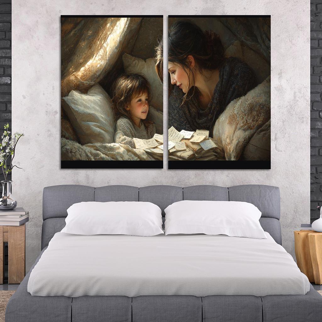 Whispers Of Love A Mothers Gentle Words Modern Paintings Frame