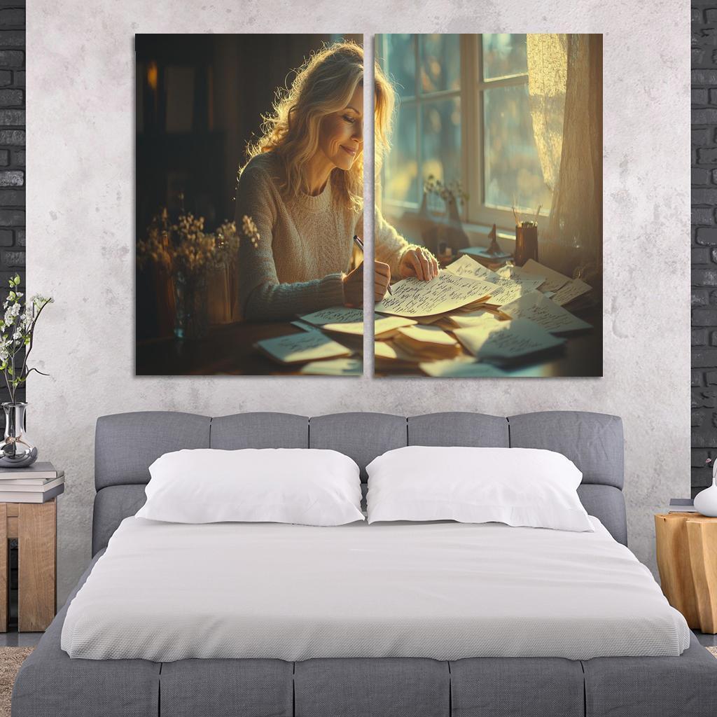 Handwritten Love Letters A Mother's Heart Modern Paintings Frame