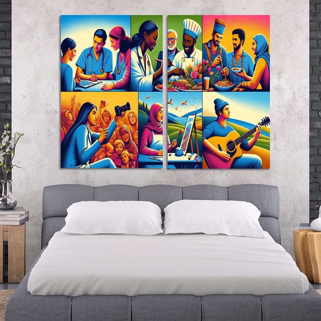 Voices Of Resilience Stories Of Refugee Empowerment Custom Paintings Frame