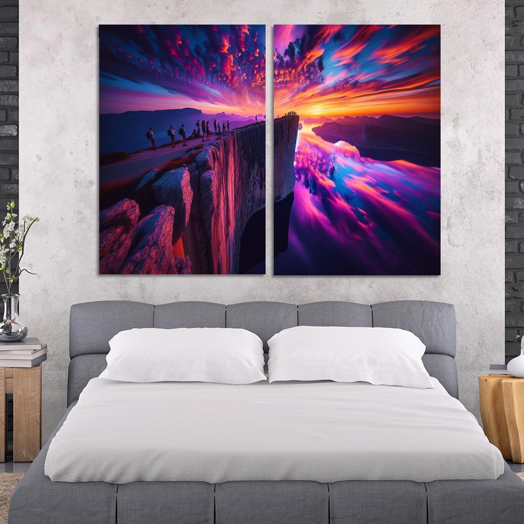Sunset Ridge Cliffside Viewpoint Art Trends