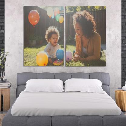 The Echo Of Her Laughter A Mothers Joy Canvas Paintings Frame