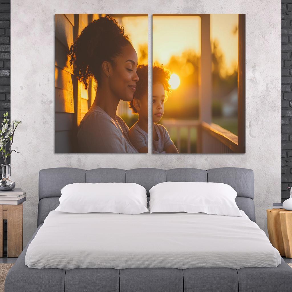 A Mothers Gentle Whisper Comfort Through Words Canvas Paintings Frame