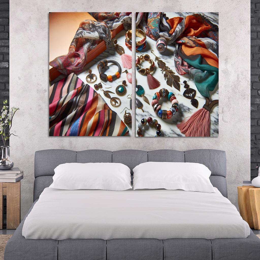 Artistic Accessories Statement Pieces 2 Piece HD Canvas Wall Art-Original Frame