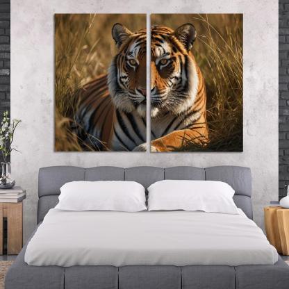 The Magnificent Bengal Tiger Icon Of The Indian Wilderness Modern Paintings Frame