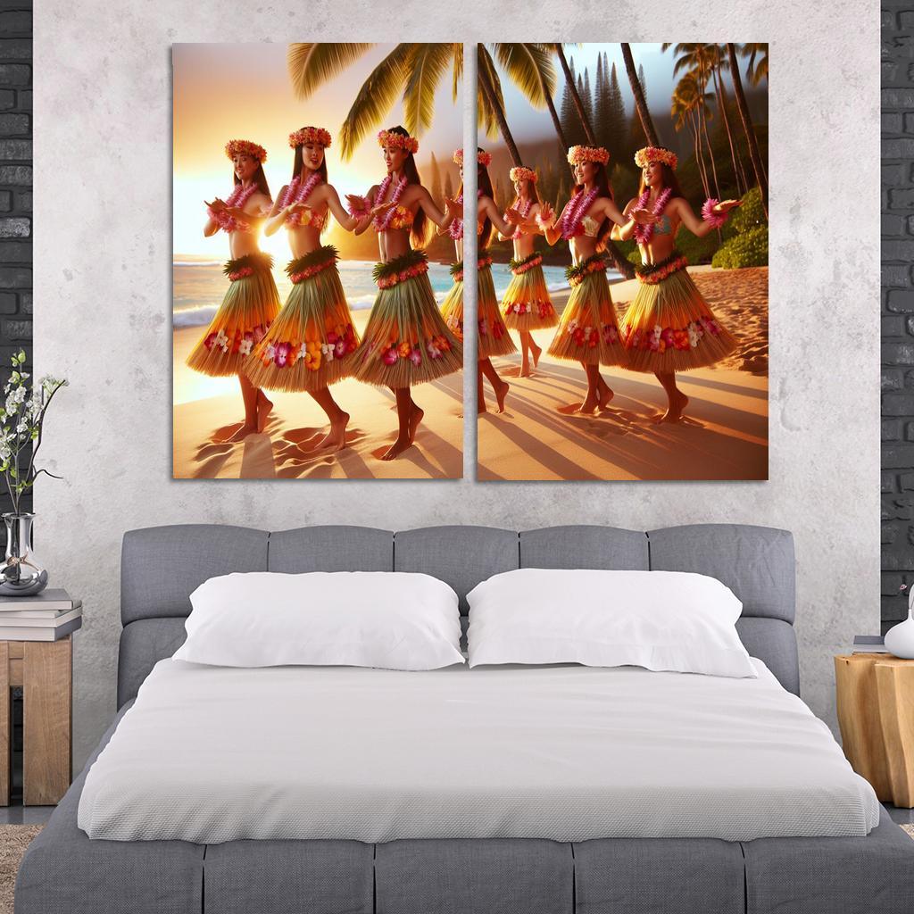 Hula The Dance Of The Hawaiian Islands Modern Paintings Frame