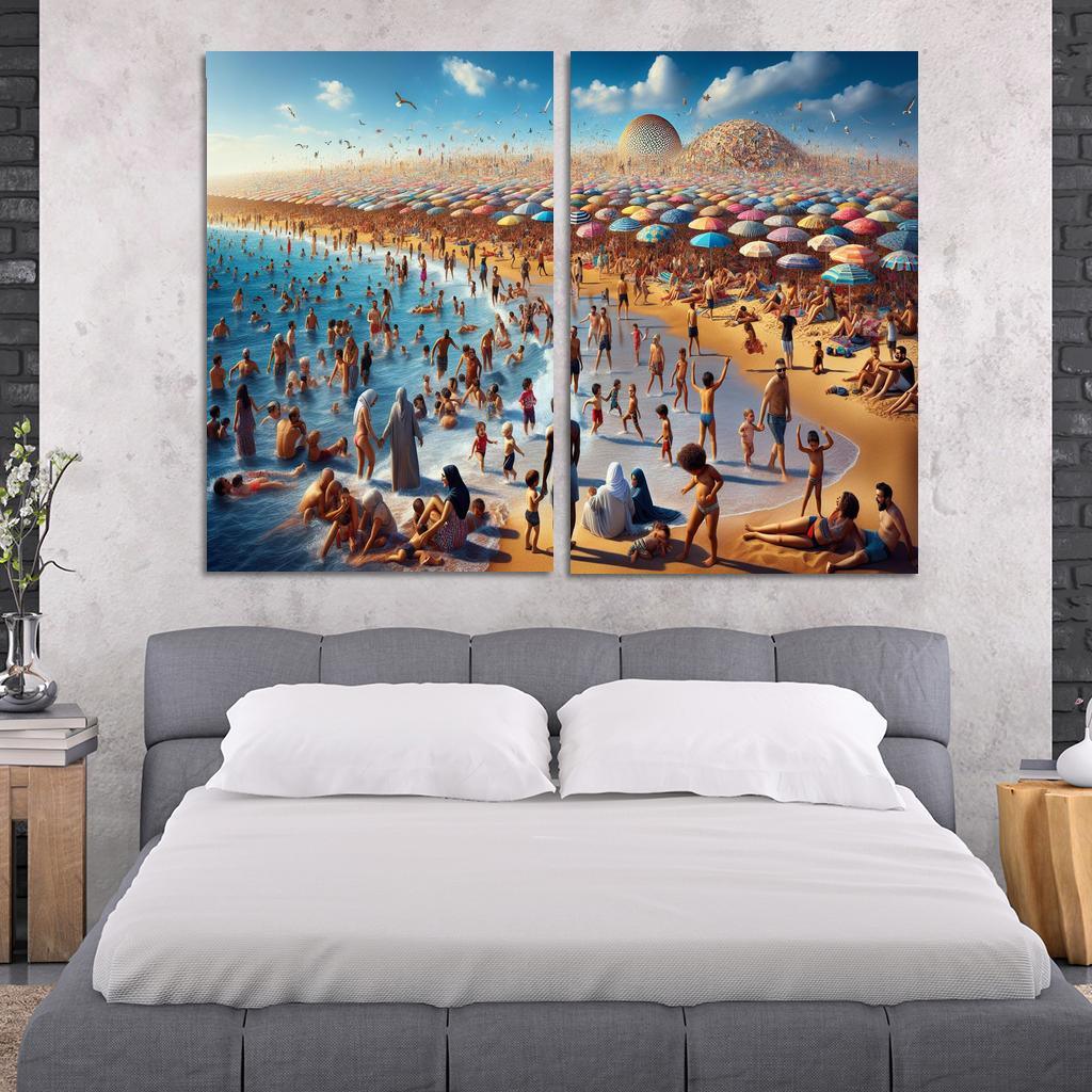 Sun-kissed Shore Custom Paintings Frame