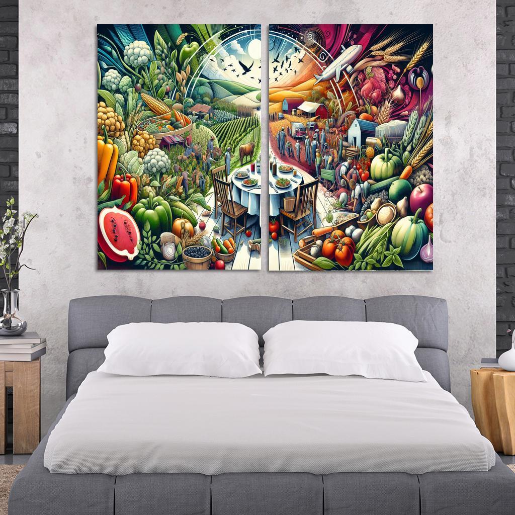 The Fabric Of Life Understanding Food Systems Custom Paintings Frame