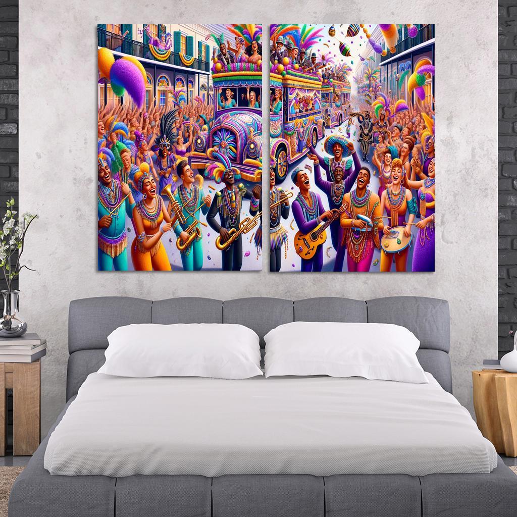 Mardi Gras - United States Modern Paintings Frame