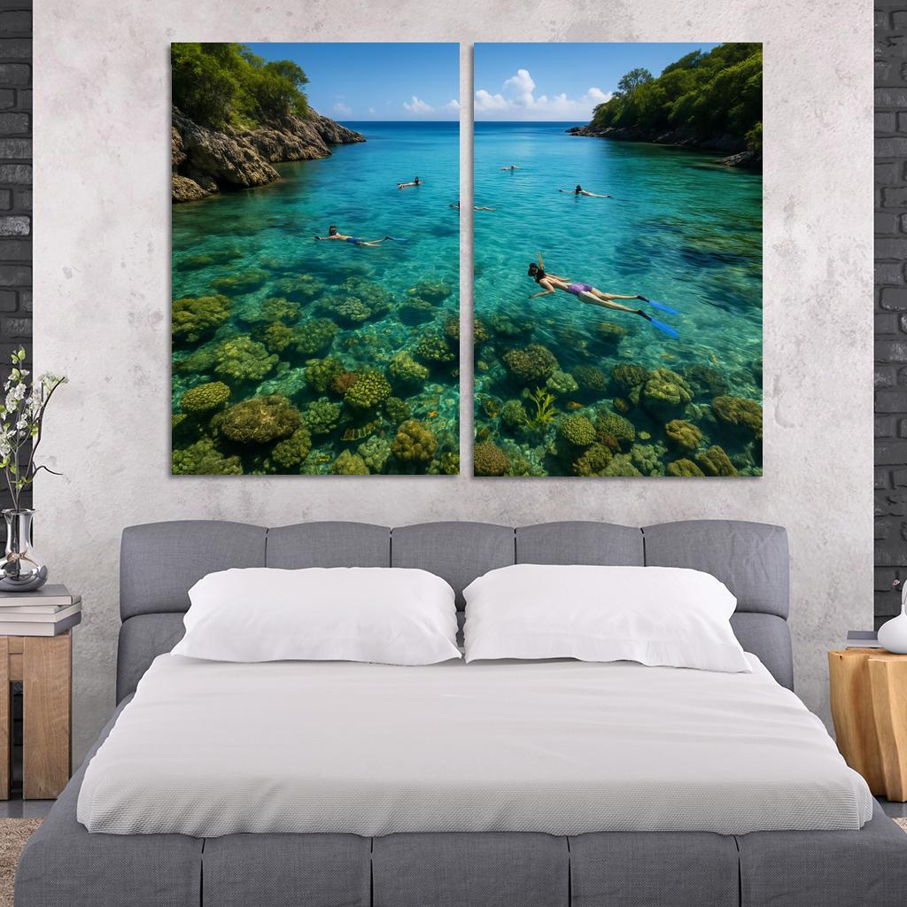Crystal Bay Snorkeling Sanctuary Custom Paintings Frame