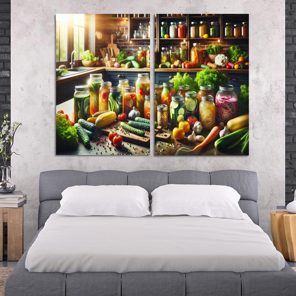 Fermentation Arts Crafting Your Own Probiotics 2 Piece HD Canvas Wall Art-Original Frame