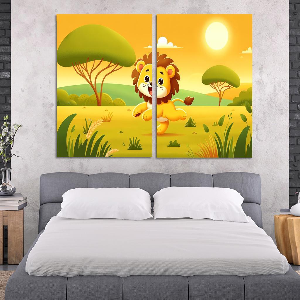 Lively Lions - Safari Magic Framed Paintings