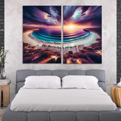 Whale Watch Vista Modern Paintings Frame