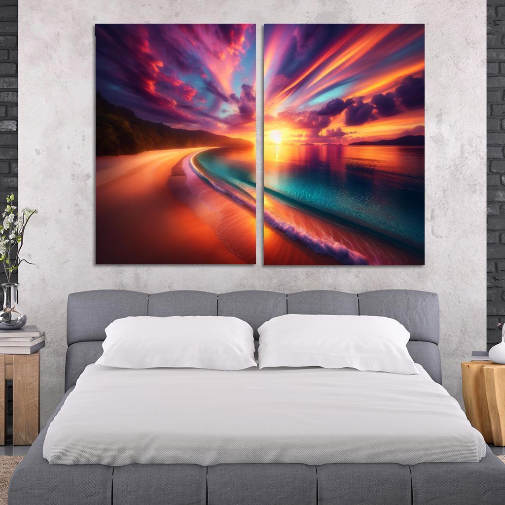 Sunrise Beach A New Day's Awakening Custom Paintings Frame