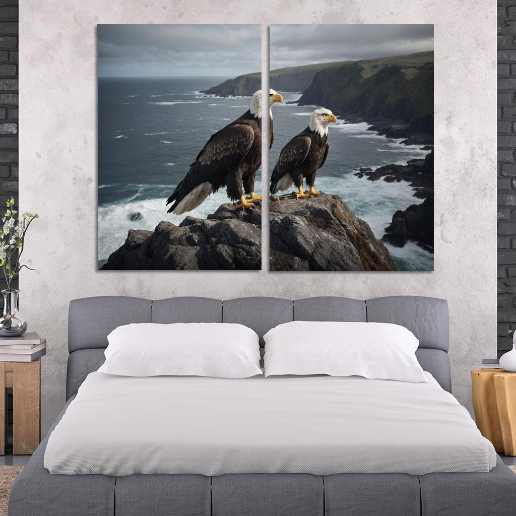 The Magnificent Steller's Sea Eagle Ocean's Sovereign Oil Paintings Frame