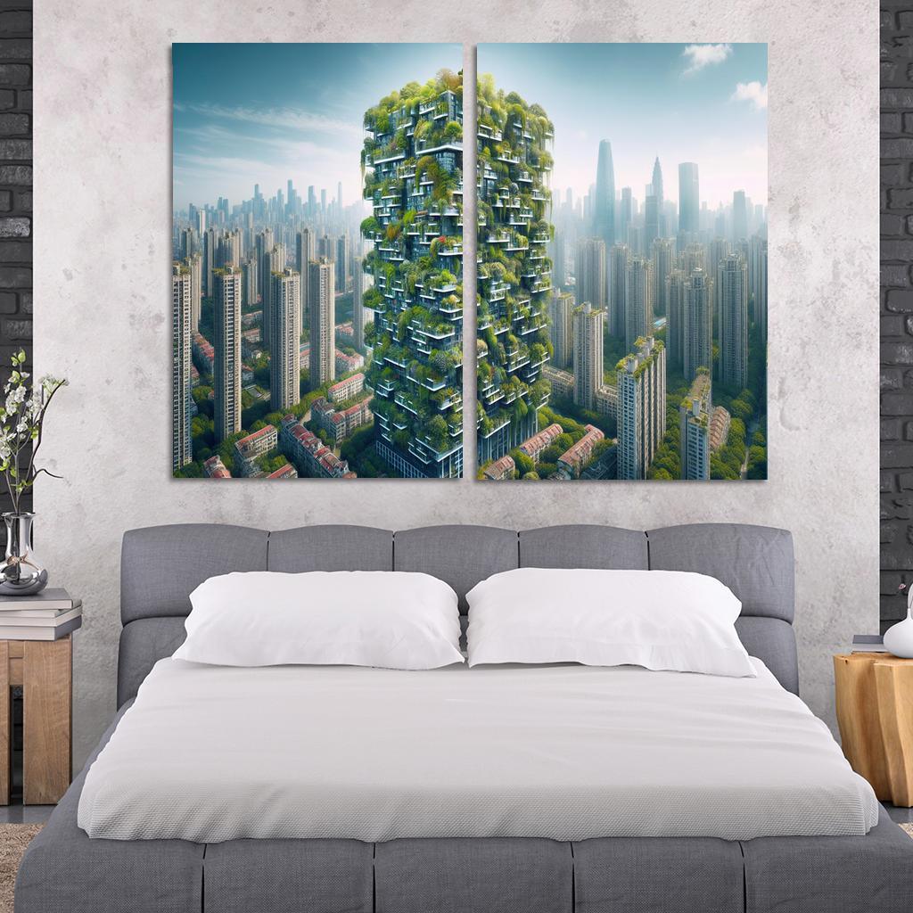 Vertical Forests Custom Paintings Frame
