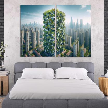 Vertical Forests Custom Paintings Frame