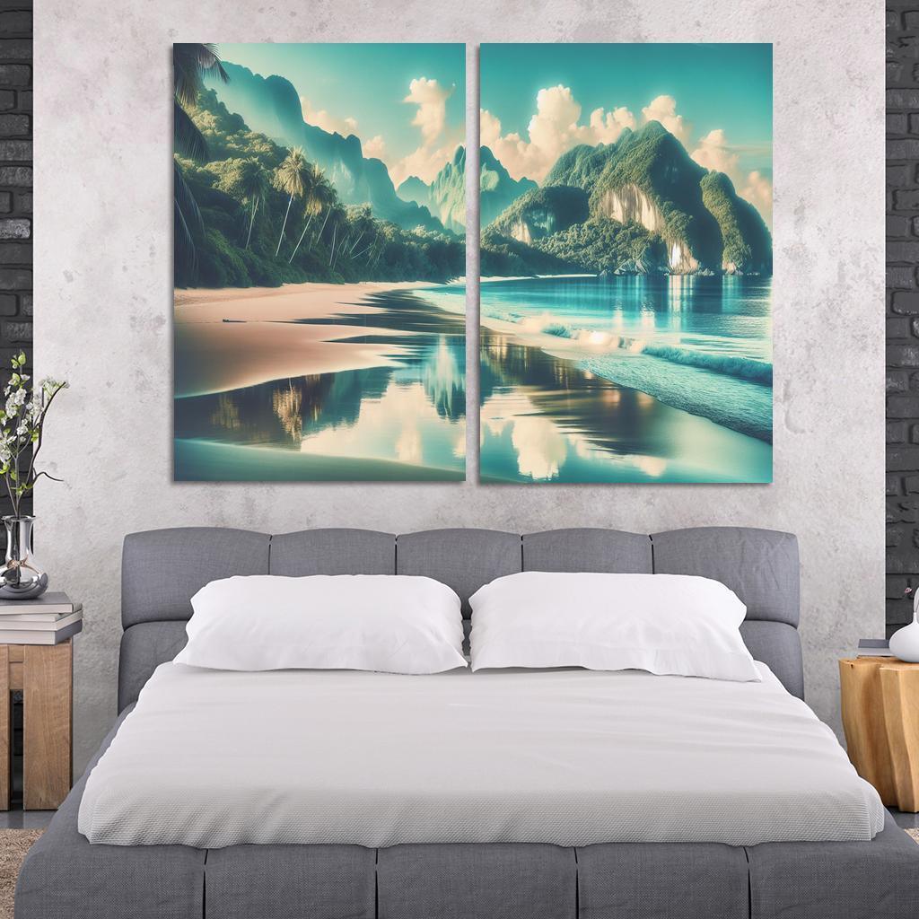 Tranquil Waters Beach Premium Artwork Frames
