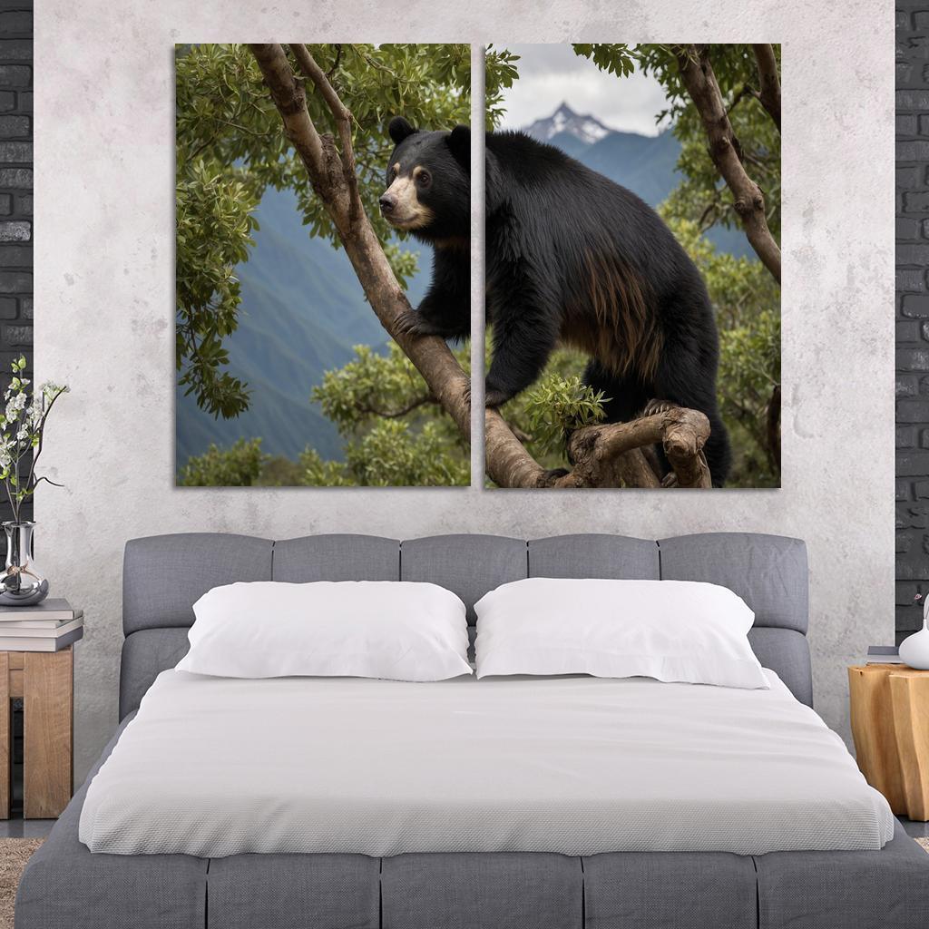 The Captivating Spectacled Bear South America's Only Bear Oil Paintings Frame
