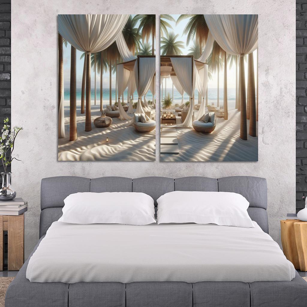 Tropical Oasis Beach And Spa Retreat Premium Artwork Frames
