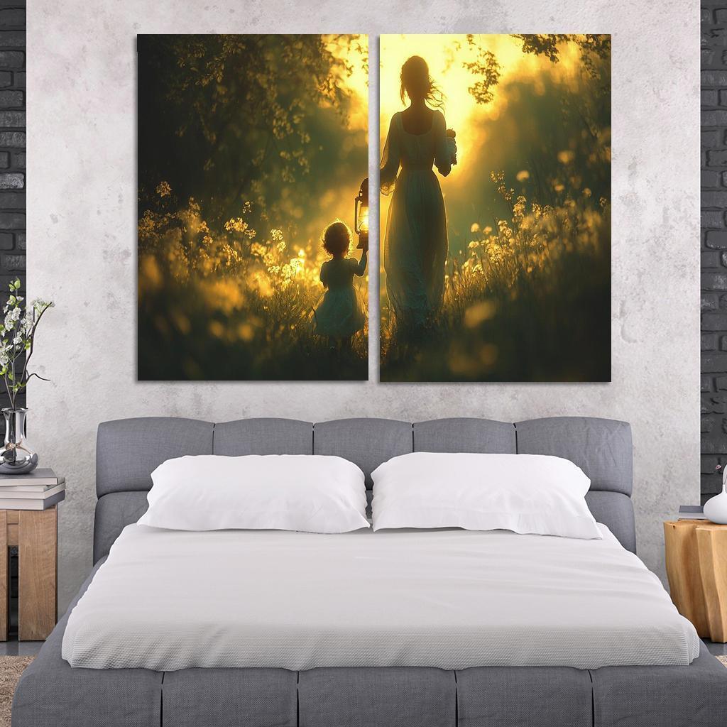 Shadows Of Love A Mothers Guiding Light Canvas Paintings Frame