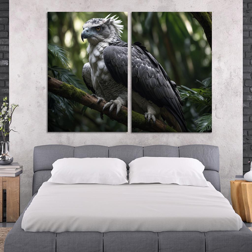 The Enchanting Harpy Eagle Ruler Of The Rainforest Canvas Paintings Frame