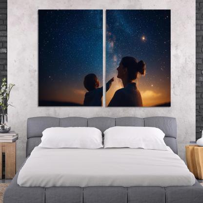 Guiding Stars A Mothers Light In The Dark Canvas Paintings Frame