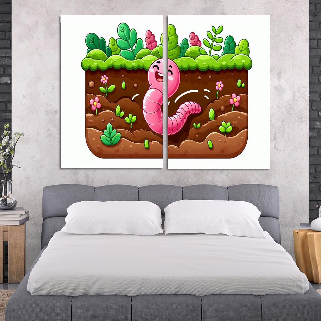 Wiggly Worm Modern Paintings Frame