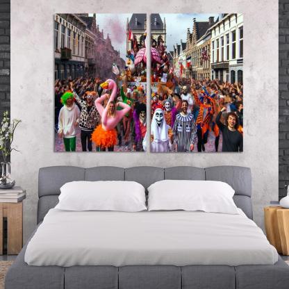Carnival Of Aalst - Belgium Framed Paintings