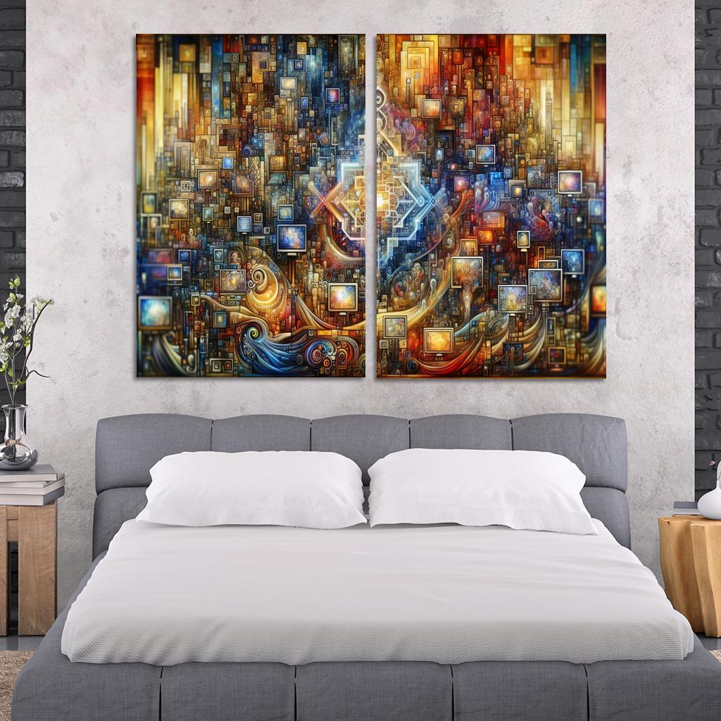 Technology And Humanity The Ethics Of Innovation Multi-panel Paintings