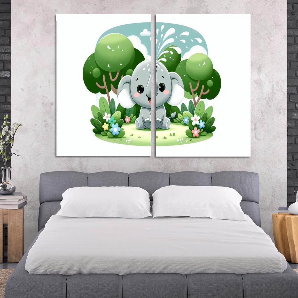 Exploring Elephants - Safari Adventures Framed Paintings