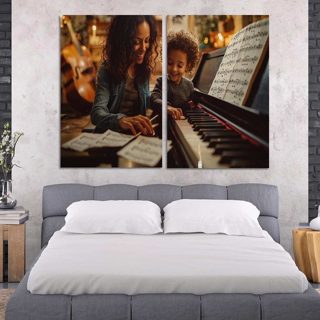 A Symphony Of Love A Mothers Unforgettable Melodies Canvas Paintings Frame