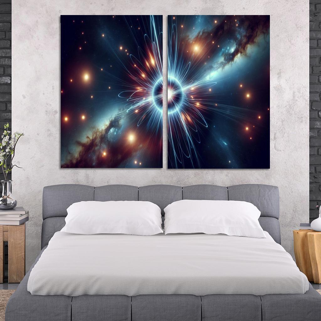 The Secret Lives Of Pulsars Abstract Paintings Frame