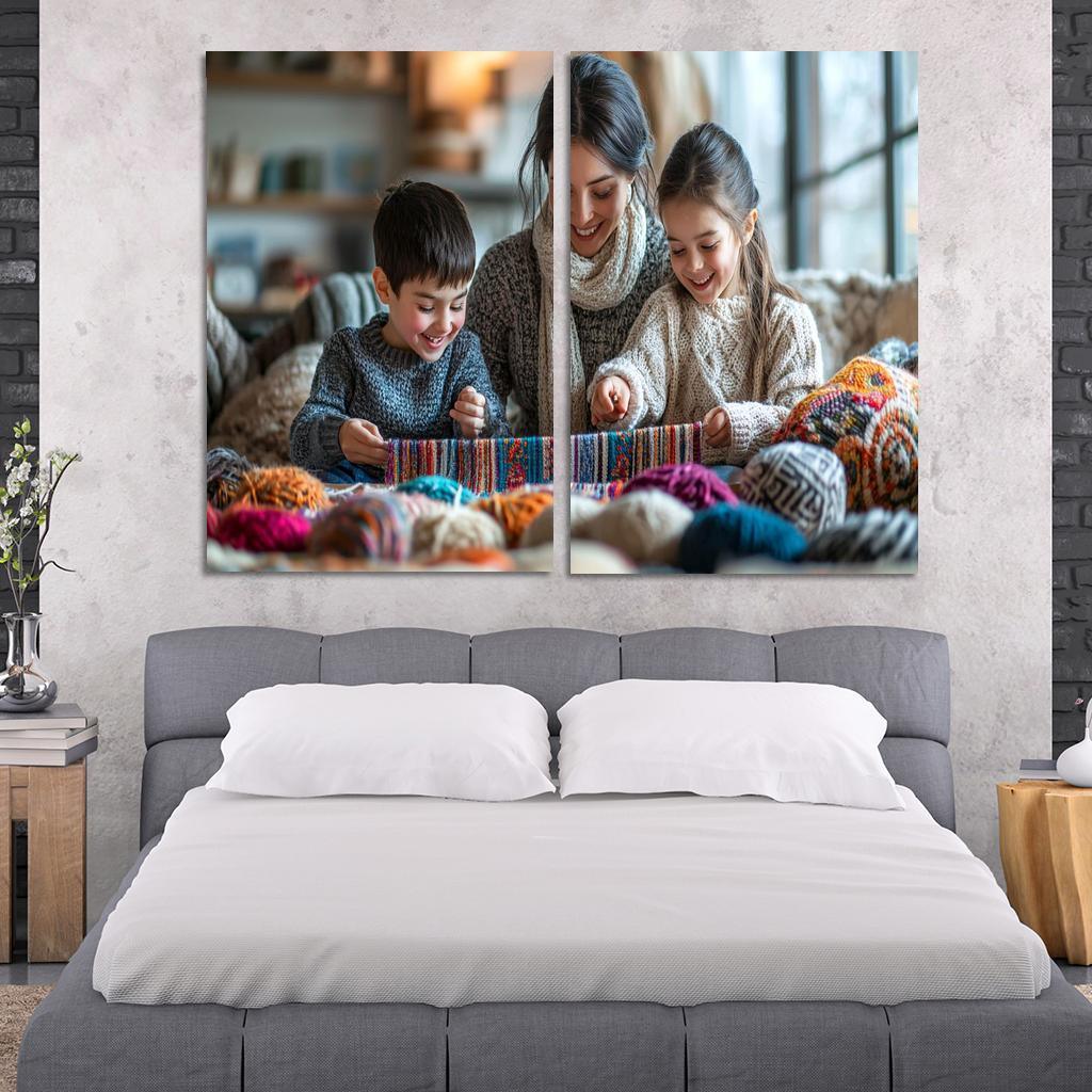 The Tapestry Of Togetherness Weaving Family Love Custom Paintings Frame