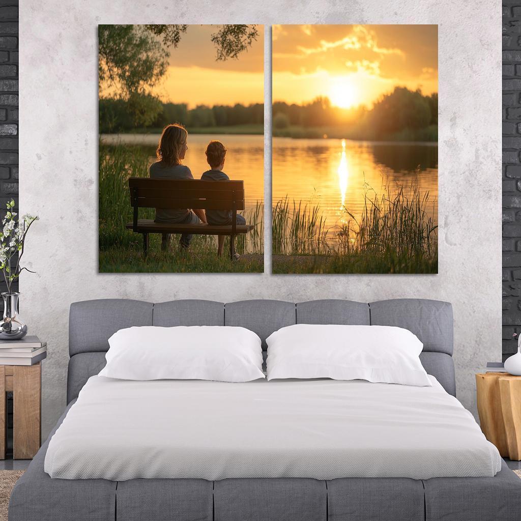 Moments Of Reflection A Mothers Guidance Custom Paintings Frame