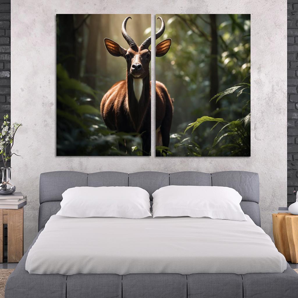 The Endangered Saola The Asian Unicorn Modern Paintings Frame