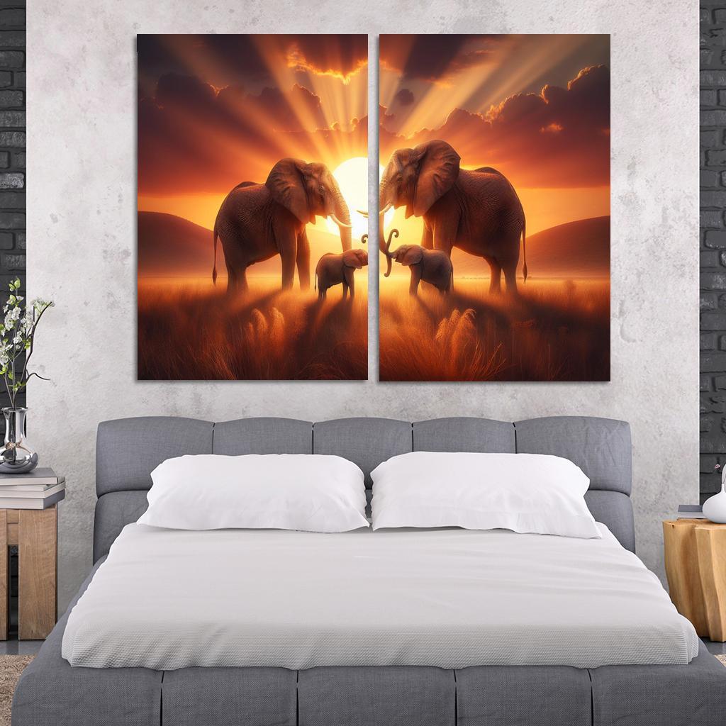 The Secrets of Elephant Communication 2 Piece HD Canvas Wall Art-Original Frame