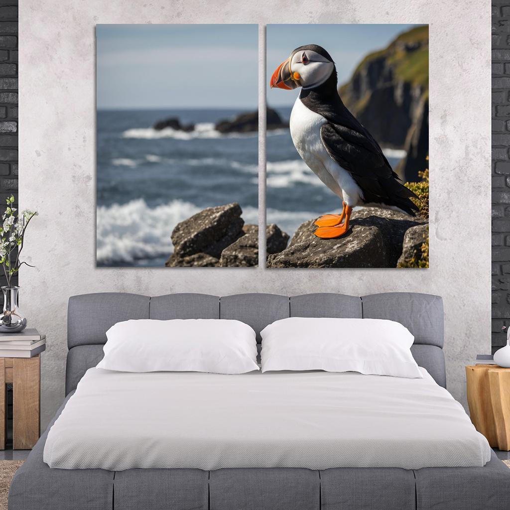 The Magnificent Puffin The Clown Of The Sea Custom Paintings Frame
