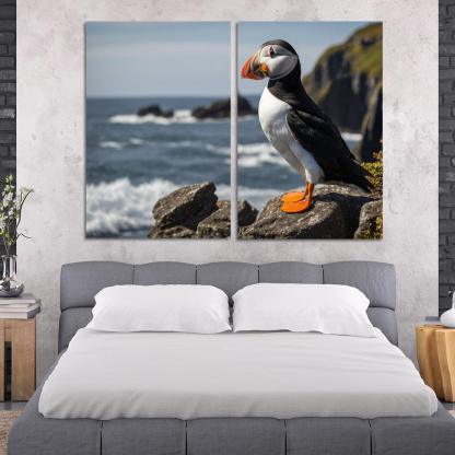 The Magnificent Puffin The Clown Of The Sea Custom Paintings Frame