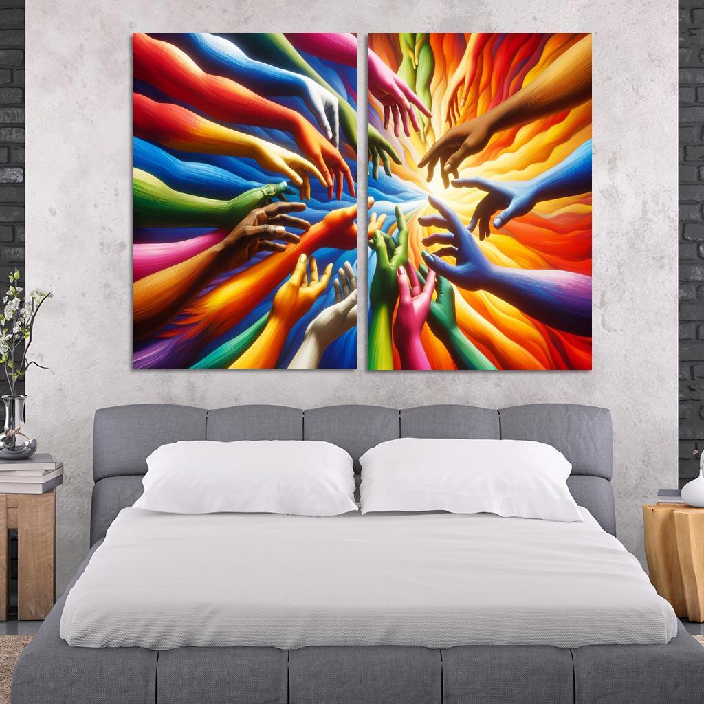 Building Bridges Unity In Diversity Custom Paintings Frame