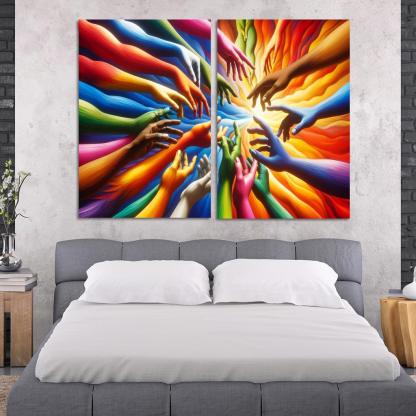 Building Bridges Unity In Diversity Custom Paintings Frame