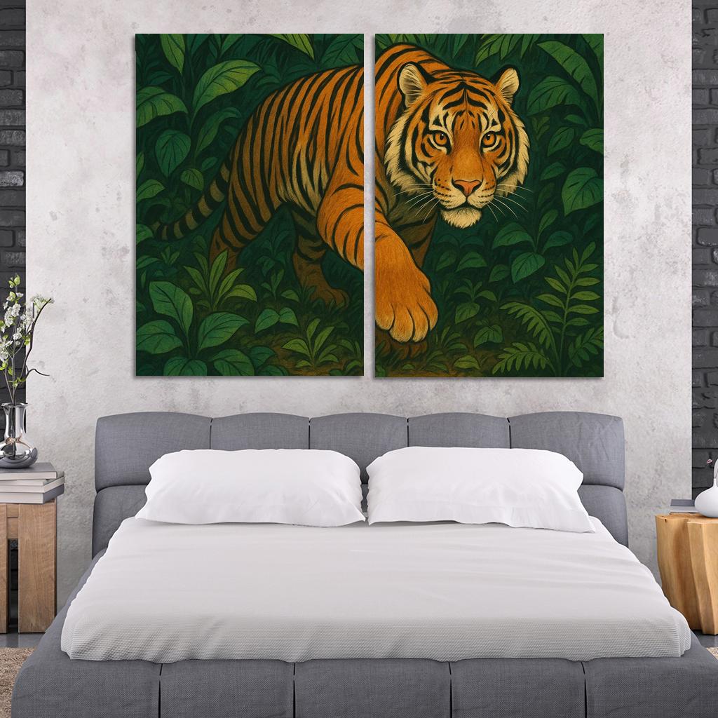 Brave Tiger Tracker Premium Artwork Frames